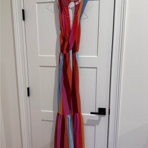 Buddy Love Orange and Blue Textured Fabric